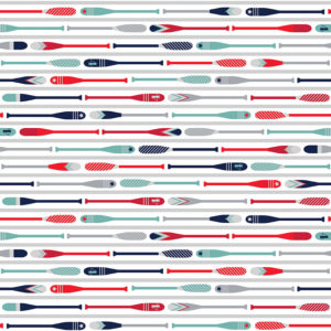 Deep Blue Sea C9031-White Oars