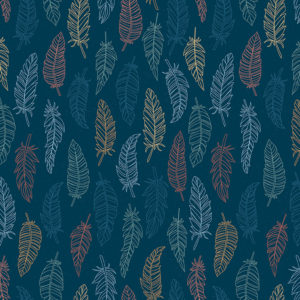 Dream Weaver C9051-Navy Feathers - 1/3 yd REMNANT