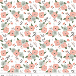 Modern Farmhouse SC9461- White Floral White Sparkle