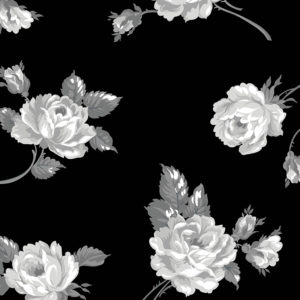 Serenity WB8818-Black Floral Wideback