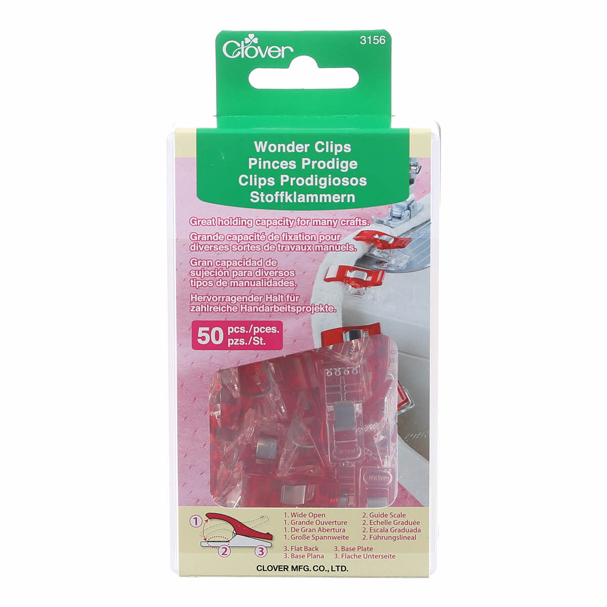 Wonder Clips Pink w/Disply 50ct - 051221731679