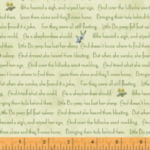 Little Bo Peep 51442-2 Pistachio Nursery Rhyme