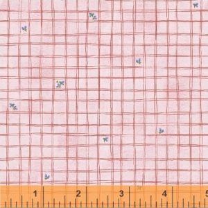 Little Bo Peep 51443-3 Red on Pink Crosshatch