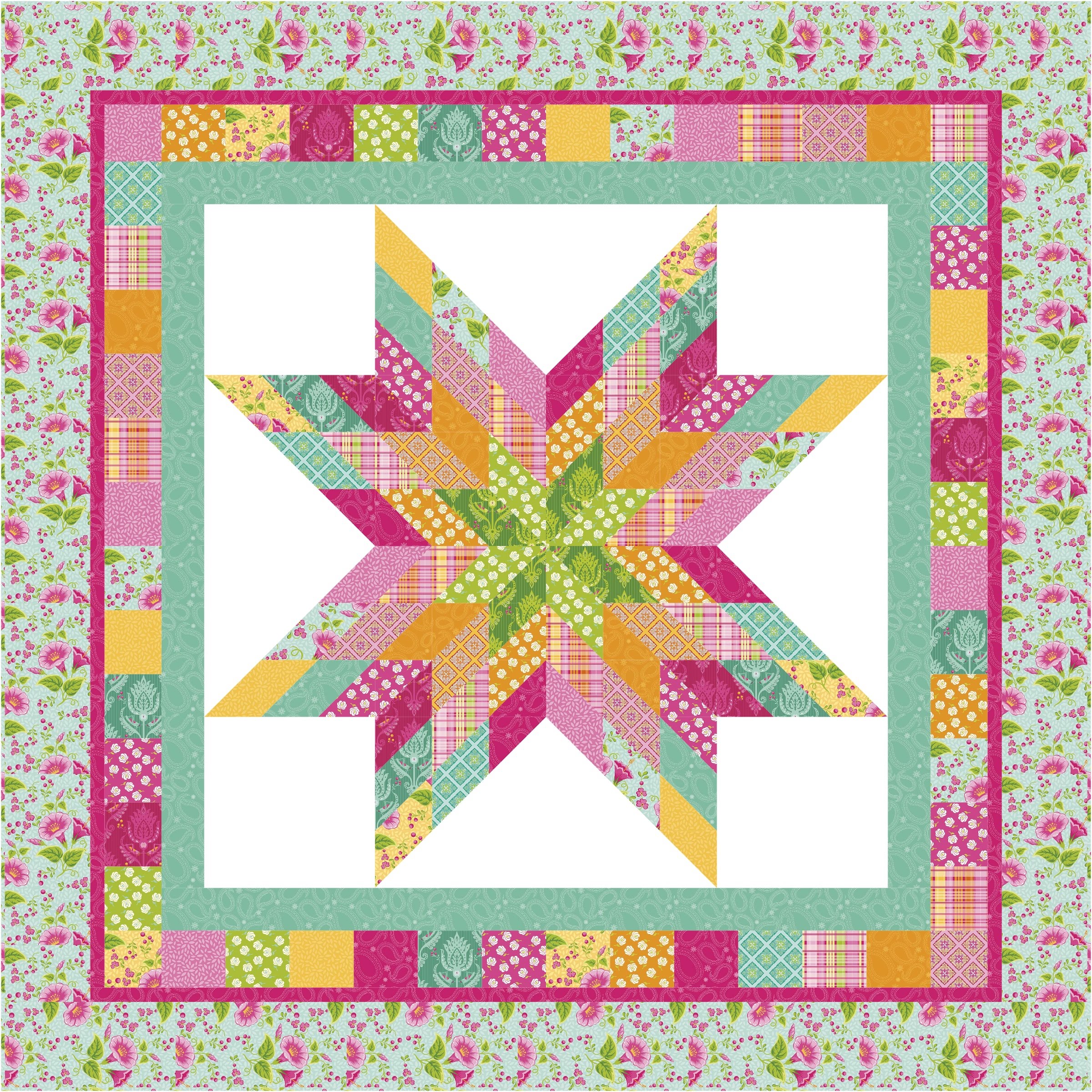 Lone Star Quilt Pattern - Quilting with Marianne