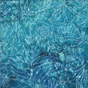 Moody Bloom 8447-15D Teal Outlined Flowers