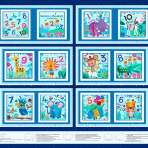 Numbers in the Jungle 9251P-77 Royal Counting Book Panel