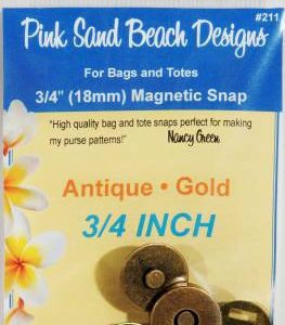 Magnetic Purse Snap - Antique Gold