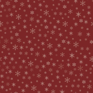 Farmhouse Christmas C10954-Red Snowflakes