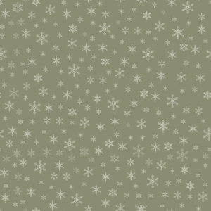 Farmhouse Christmas C10954-Sage Snowflakes