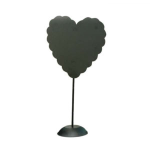 Magnetic Board Scalloped Heart - Black