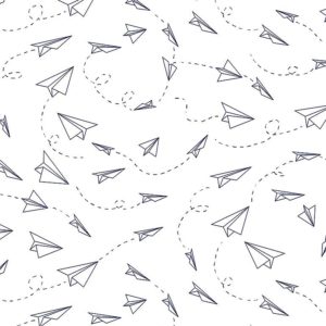 Blast Off Space-C1160 White Paper Airplanes