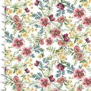 Forest Friends Pink 18674-WHT Floral