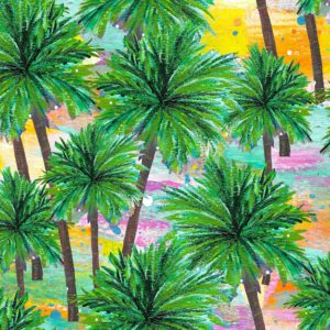 Seas the Day 18724-GRN Palms