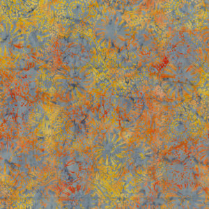 Flutter Batik 80720-94 Charcoal Floral Burst