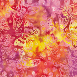 Flutter Batik 80722-24 Red Butterflies