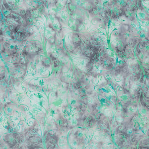 Flutter Batik 80725-93 Blue Gray Floral Vine