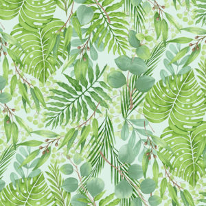Pink Paradise 9862-67 Green Large Leaves