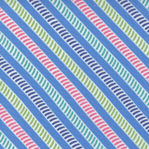 Picnic Pop 22436-13 Bright Blue Straw Stripes