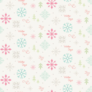 Winter Wonder C12062-Cream Cross Stitch Snowflakes