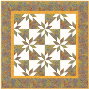Right on Target Hunter Star Quilt Kit - Charcoal Floral