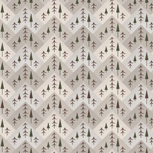 The Mountains are Calling 3133-44 Cream Tree Mountain Zig Zag