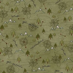 The Mountains are Calling 3138-66 Green Mixed Media Mountain Trail