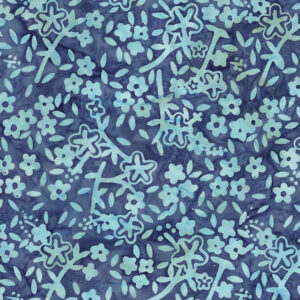 Expressions Batiks Floral Grid BT23462-305 Denim Bijou
