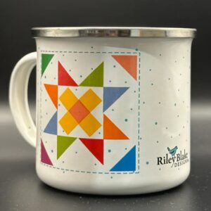 Riley Blake Enamel Tin Mug - Riley Blake Block Challenge 2024